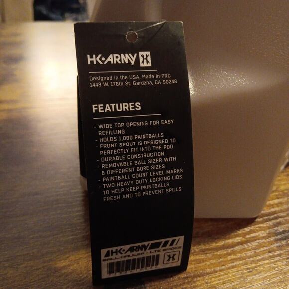 HK Army Reload 1000 Round Paintball Pod Filler Hauler Wide Top Opening Lte Smoke - Picture 7 of 7